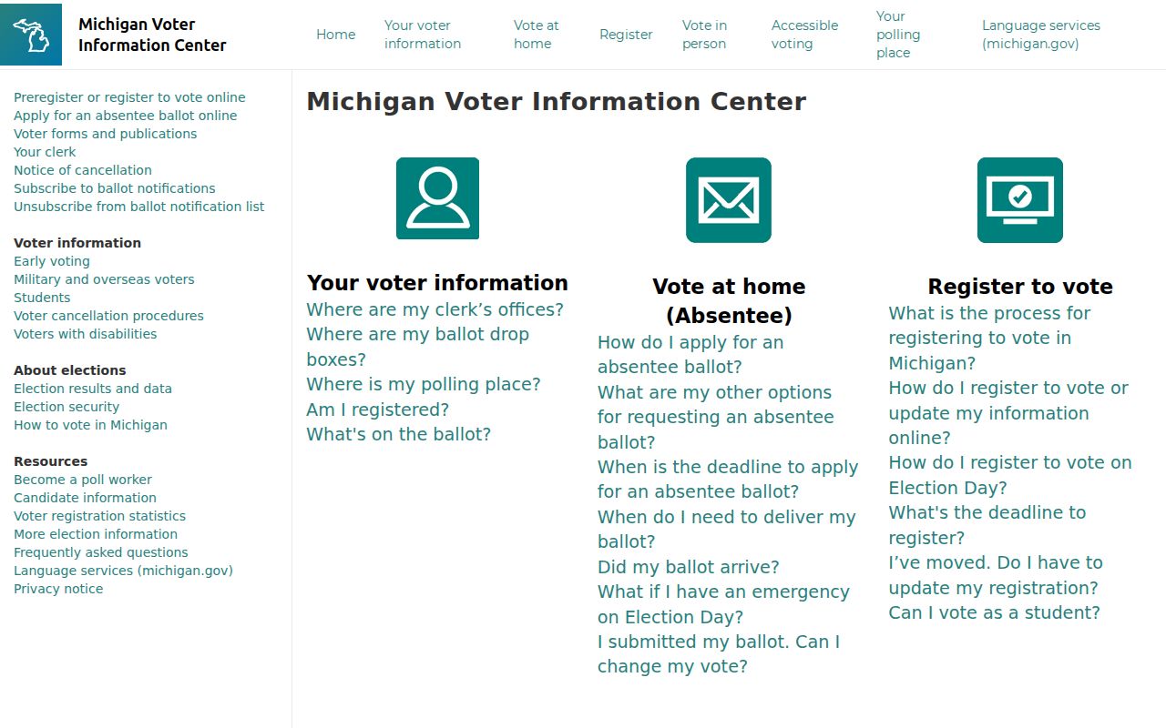 Garden City residents directory Michigan voter lookup screen